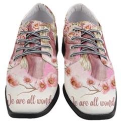 Women With Flowers Women Heeled Oxford Shoes by fashiontrends