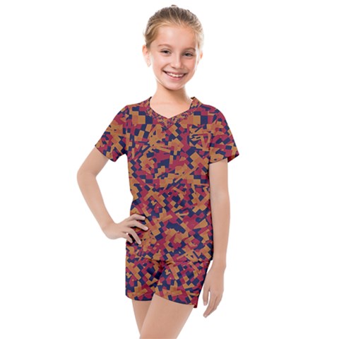 Kaleidoscope Dreams  Kids  Mesh Tee And Shorts Set by dflcprintsclothing