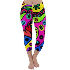 Seamless Doodle Capri Winter Leggings  by Bangk1t