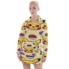 Pikachu Women s Long Sleeve Casual Dress by artworkshop