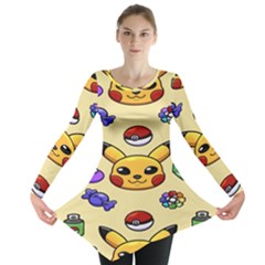 Pikachu Long Sleeve Tunic  by artworkshop