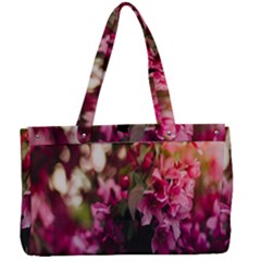 Pink Flower Canvas Work Bag by artworkshop