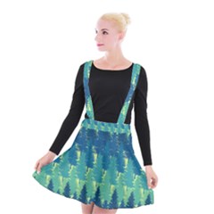 Christmas Trees Pattern Digital Paper Seamless Suspender Skater Skirt by pakminggu