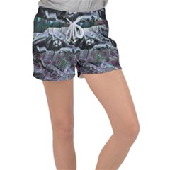 Cyberpunk Drama Women s Velour Lounge Shorts by MRNStudios