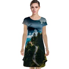 Nature Mountain Valley Cap Sleeve Nightdress