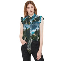 Nature Mountain Valley Frill Detail Shirt