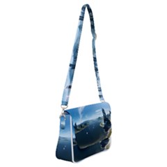 Futuristic City Fantasy Scifi Shoulder Bag With Back Zipper