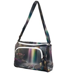 Waterfall Rainbow Front Pocket Crossbody Bag by Ravend