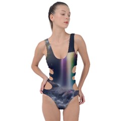 Waterfall Rainbow Side Cut Out Swimsuit