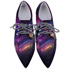 Universe Space Star Rainbow Pointed Oxford Shoes