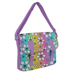 Funny Flowers Smile Face Camomile Buckle Messenger Bag by flowerland