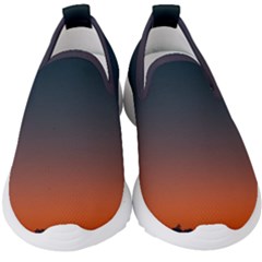 Sky Gradient Kids  Slip On Sneakers by artworkshop