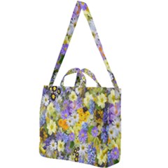 Spring Flowers Square Shoulder Tote Bag by artworkshop