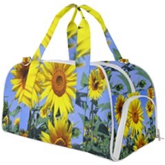 Sunflower Gift Burner Gym Duffel Bag by artworkshop