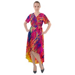 Various Colors Front Wrap High Low Dress by artworkshop