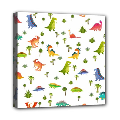 Vector Baby Dino Seamless Pattern Mini Canvas 8  X 8  (stretched)