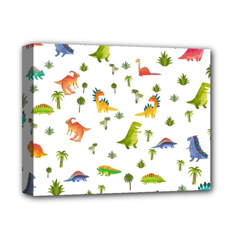 Vector Baby Dino Seamless Pattern Deluxe Canvas 14  X 11  (stretched) by Grandong