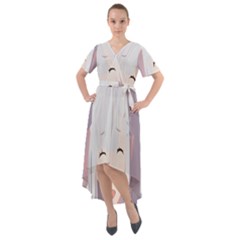 Emilia Rezero Front Wrap High Low Dress by artworkshop