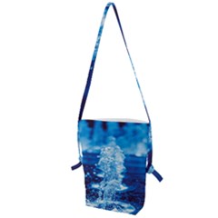 Water Blue Wallpaper Folding Shoulder Bag by artworkshop