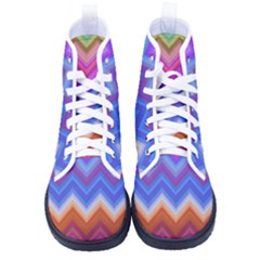 Pattern Chevron Zigzag Background Kid s High-top Canvas Sneakers by Grandong