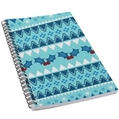 Blue Christmas Vintage Ethnic Seamless Pattern 5 5  X 8 5  Notebook