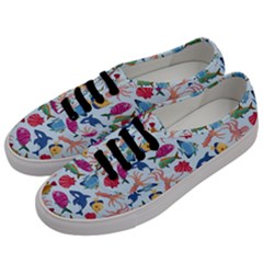 Sea Creature Themed Artwork Underwater Background Pictures Men s Classic Low Top Sneakers by Grandong