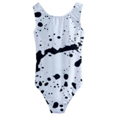 Monochrome Mirage  Kids  Cut-out Back One Piece Swimsuit by dflcprintsclothing