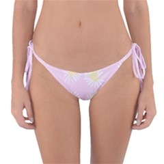 Mazipoodles Bold Daisies Pink Reversible Bikini Bottoms by Mazipoodles