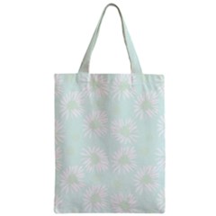 Mazipoodles Bold Daisies Spearmint Zipper Classic Tote Bag