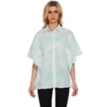 Mazipoodles Bold Daisies Spearmint Women s Batwing Button Up Shirt