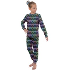 Inspirational Think Big Concept Pattern Kids  Long Sleeve Set  by dflcprintsclothing