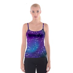 Realistic Night Sky With Constellations Spaghetti Strap Top by Cowasu