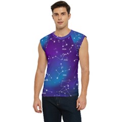 Realistic Night Sky With Constellations Men s Raglan Cap Sleeve Tee by Cowasu