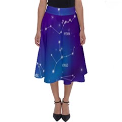 Realistic Night Sky With Constellations Perfect Length Midi Skirt by Cowasu