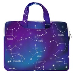 Realistic Night Sky With Constellations Macbook Pro 16  Double Pocket Laptop Bag  by Cowasu