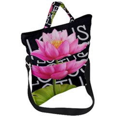 Lotus2 Fold Over Handle Tote Bag by RuuGallery10