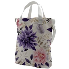 Flowers Pattern Floral Canvas Messenger Bag by Grandong