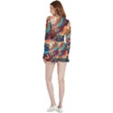 Pattern Abstract Velvet Wrap Crop Top and Shorts Set View2