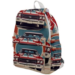Car Vehicle Vintage Automobile Top Flap Backpack