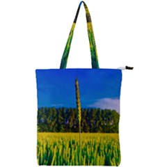 Different Grain Growth Field Double Zip Up Tote Bag