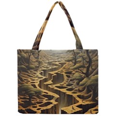 Landscape Mountains Forest Trees Nature Mini Tote Bag