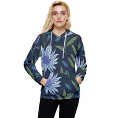 Abstract Floral- Ultra-stead Pantone Fabric Women s Lightweight Drawstring Hoodie by shoopshirt