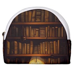 Books Library Horseshoe Style Canvas Pouch by uniart180623