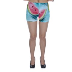Watermelon Fruit Juicy Summer Heat Skinny Shorts by uniart180623