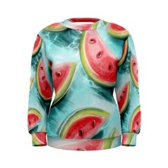Watermelon Fruit Juicy Summer Heat Women s Sweatshirt by uniart180623