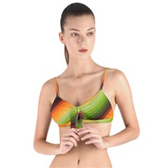 Swirl Abstract Twirl Wavy Wave Pattern Tie Up Cut Bikini Top by pakminggu