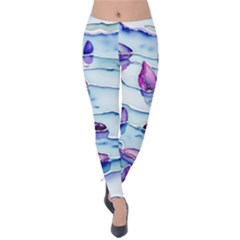 Water Tide Gemstone Velvet Leggings by pakminggu