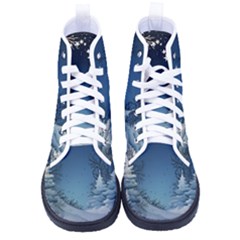 Christmas Night Winter Women s High-top Canvas Sneakers by pakminggu