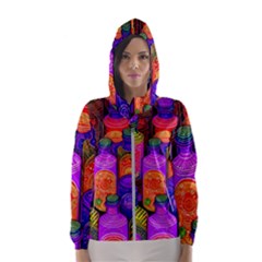 Bottles Colorful Women s Hooded Windbreaker