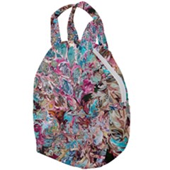 Pink Petals Blend Travel Backpack by kaleidomarblingart